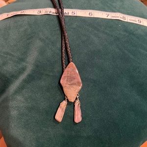 Bolo Tie with Grey Stones